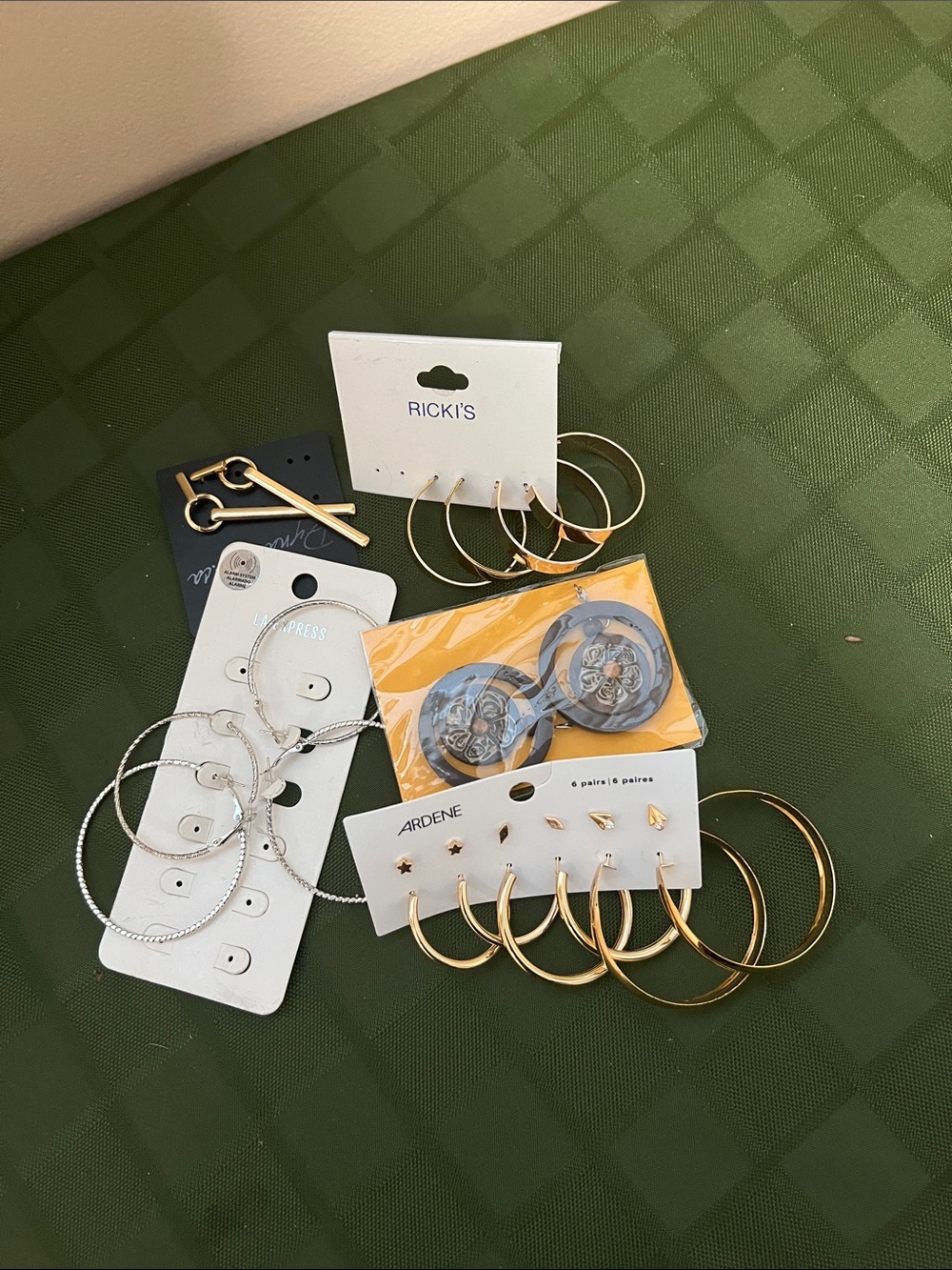 Mixed Hoop and Stud Earring Set - Gold & Silver